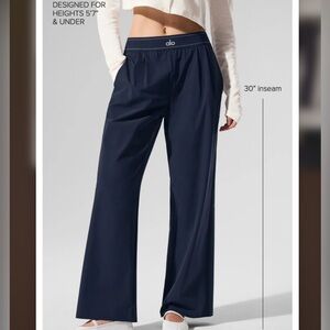 ALO Yoga Women's Deep Blue Wide Leg Pants